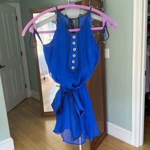 Walter silk sleeveless tie waist, tunic style top